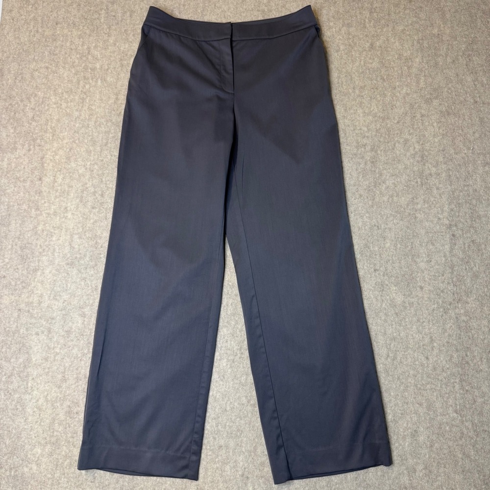 St. John Wide Leg Dress Pants Womens 10 Gray Professional Career Trousers